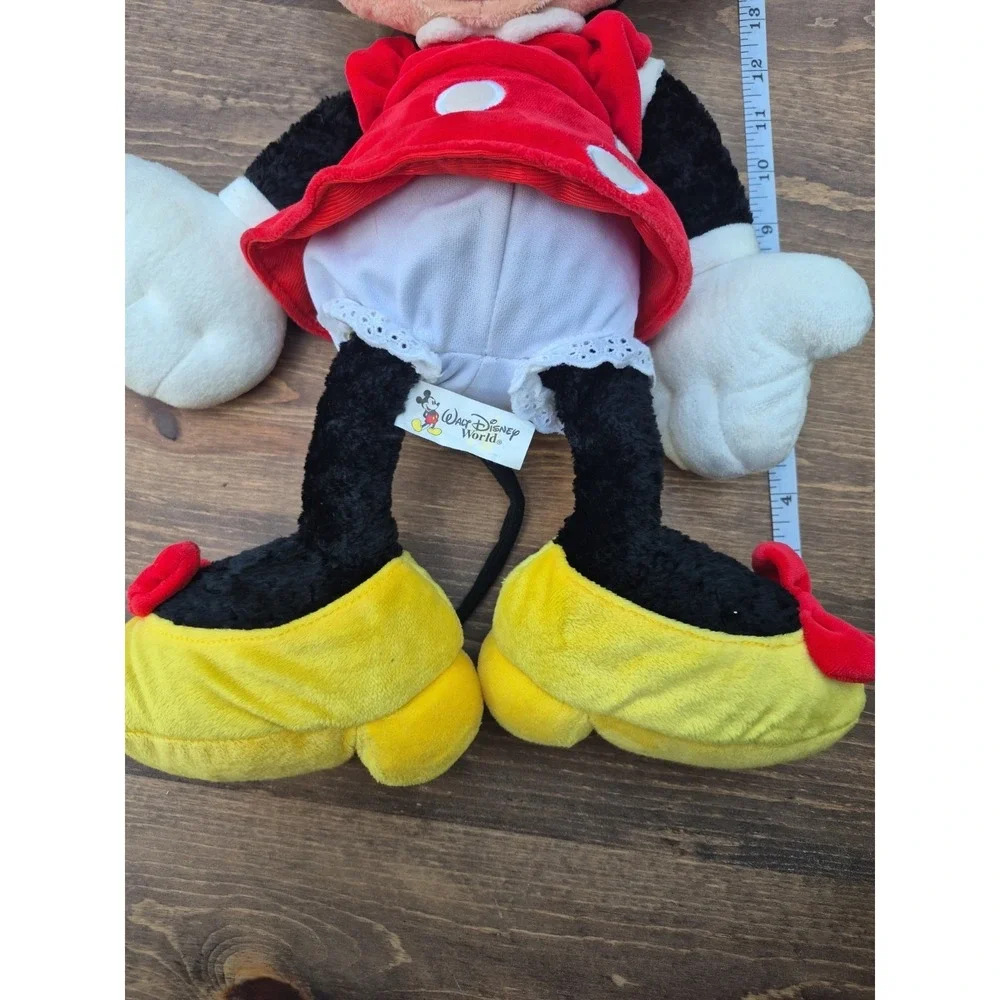 Minnie Mouse Plush Walt Disney World Red Polka Dot Dress Authentic Toy 18